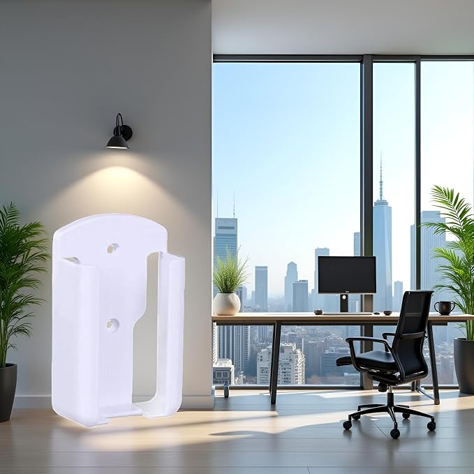 White Air Conditioning Controller Stand,Remote Control Holder Rack,Organizer Self Adhesive Media Storage Box,Case Free Stand,Applied to School,Office and Homes,Air Conditioner Parts and Accessories