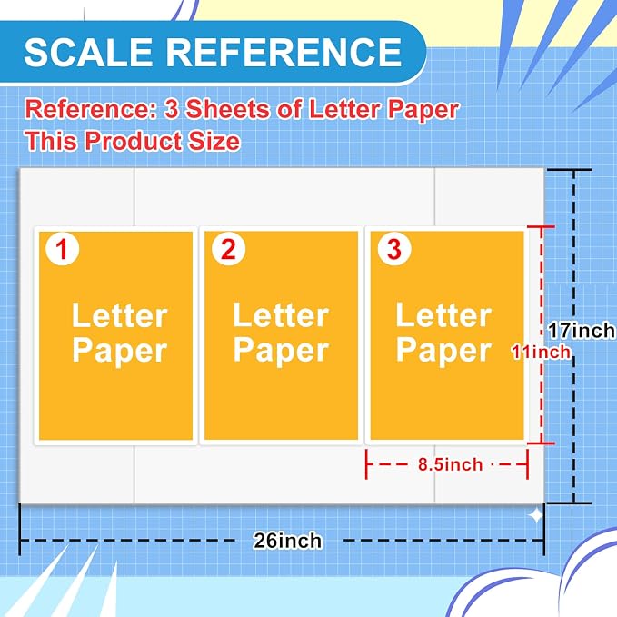 4 Pcs Medium Trifold Poster Board, 26" x 17" Presentation Board, with Double Sided Tapes and Cardboard, White Corrugated Project Boards/Science Fair/trifold Display Board for School Project