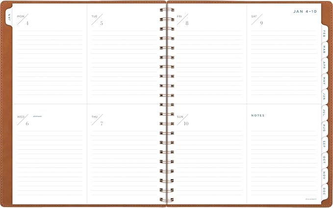 AT-A-GLANCE 2027 Planner, Weekly & Monthly, 13-Month Jan-Jan, 8.5" x 11", Signature, Distressed Brown (YP9050927)