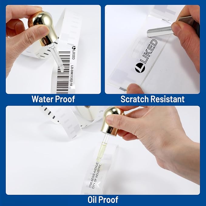 L LIKED 7500 Compatible DYMO 30332 Square Label 1" x 1" for QR Codes, Multipurpose Labels, Compatible with Zebra & DYMO 4XL (10 Rolls)