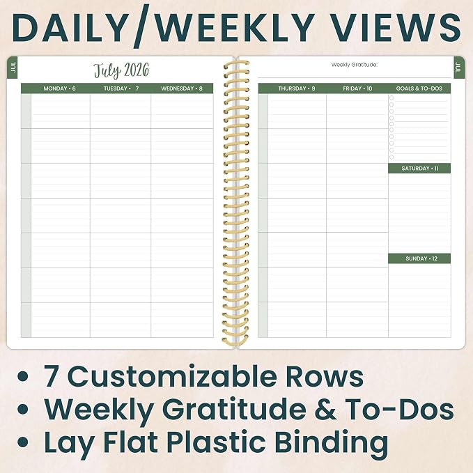 Daisy by bloom daily planners 2026-2027 Academic Year Student Planner (July 2026 - July 2027) - Elementary Through Middle School Calendar Agenda Book - 7” x 9" - Butter Yellow Daisies