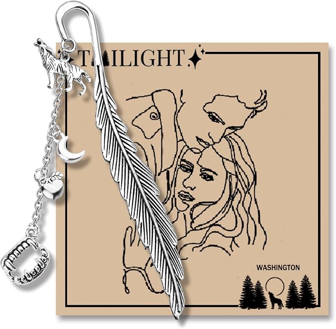 MAOFAED Vampire Bookmark for Romance Book Lover, Fantasy Reader Gift, Romance Book Club Gift, Reading Gifts(teethHeart)
