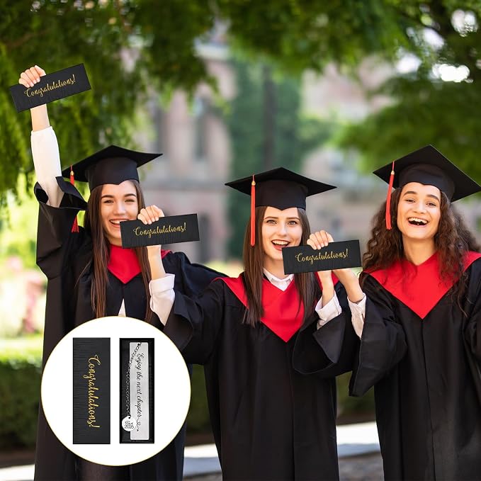 12set Graduation Gifts Bulk for Class of 2026 Students, Charm Bookmark with Gift Box Inspirational Grad Gifts for 2026 Senior High School Classroom Students Teacher Graduation Party Favors (Classic)