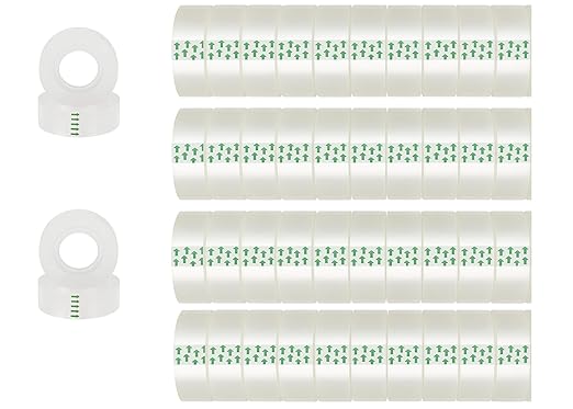 YGM Clear Packing Tape Refills The Office Supplies Fashion Classroom Must Haves School Supplies Packing Tape Dispenser Desk Accessories & workspace Organizers Shipping Tape School Trans Tape (40)