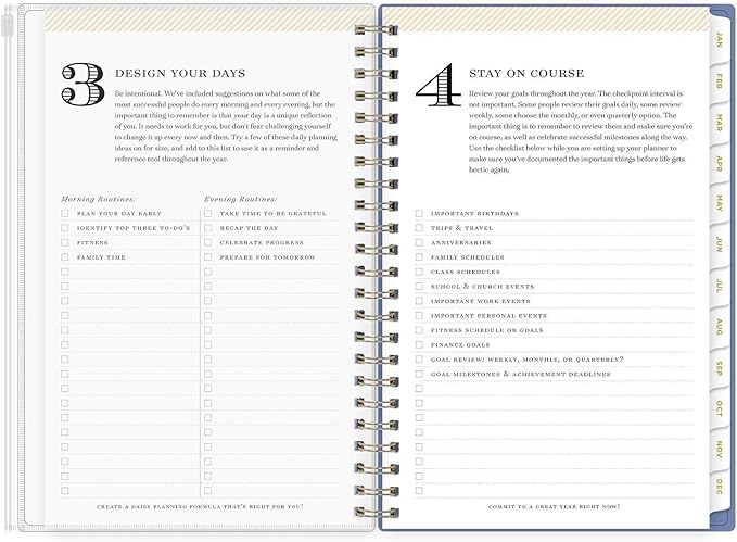 Blue Sky Day Designer 2027 Weekly and Monthly Planner Calendar, January 2027 - December 2027, 5" x 8", Flexible Cover With Zip Pouch, Durable Twin Wire Binding, Includes Stickers, Serenity Tile Blue