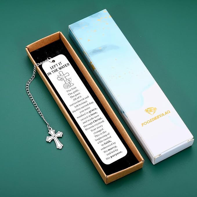 Baptism Gifts for Boys Girls Adult Christian Baptism Gifts for Women Men Left It in the Water Confirmation Gift First Communion Faith Bookmark College Dorm Room Essentials Graduation Christmas Easter