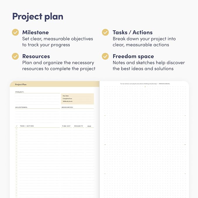 BestSelf Self Planner – 6-Month Undated Life Planner for Goal Setting, Time Management & Productivity – 7"x10" Mist Notebook