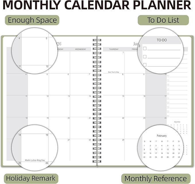 Monthly Planner 2025-2027, July 2025 - June 2027, 7" x 9", 2 Year Calendar 2025-2027 Monthly Planner, 24 month Calendar Perfect for School & Office