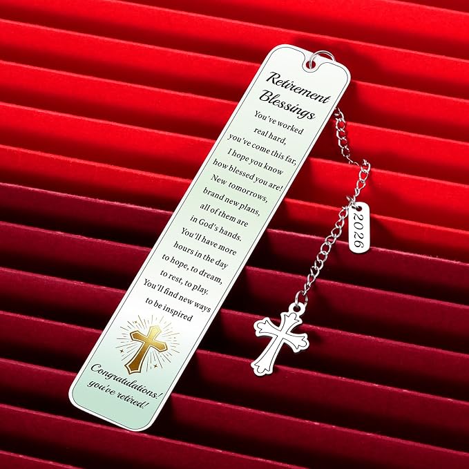 Christian Retirement Gift for Woman Man 2026 Happy Retirement Gifts for Women Men Friends Retirement Blessings Bookmarks for Teacher Pastor Nurse Farewell Going Away Gift for Coworker