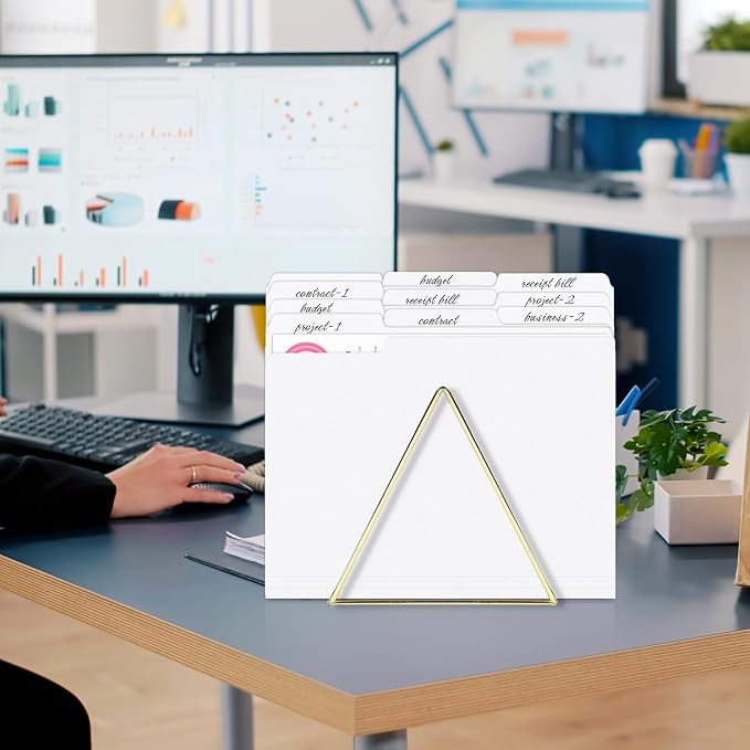 SUNEE File Folders, 120 Pack Manilla Folders 8.5 x 11, 1/3 Cut Tab for Easy Labeling and Organization, Durable Standard Paper for Home, Office, School Filing, White