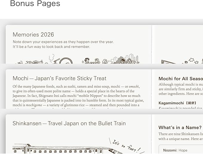 Hobonichi Techo 2026 Planner Book – A6, English, Daily, January start, Monday start