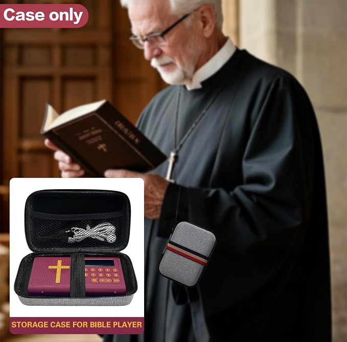 Carrying Case Compatible with Wonder Bible -The Talking Audio Bible Player，Lightweight Protective Cover for Travel and Everyday Use（only case）