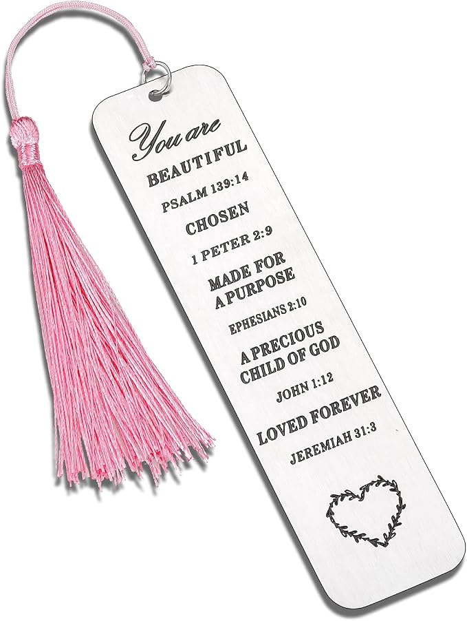 Inspirational Christian Gifts for Women: Bible Verse Bookmark with Tassel - Perfect for Book Lovers, Birthdays, Christmas, Friends, Sisters, Book Clubs & Religious Gifts