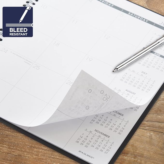 AT-A-Glance 2022 Monthly Planner by AT-A-Glance, 7" x 8-3/4", Medium, Black (7012005)