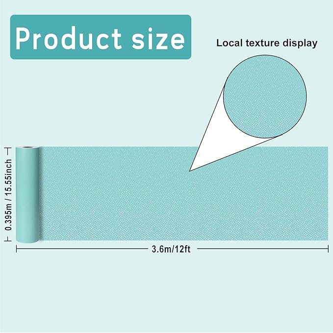 Calming Blue Bulletin Board Roll Reusable Waterproof Erasable Bulletin Board Fade Resistant Wrinkle Resistant Poster Non-Woven Fabric Bulletin Board Roll for Classroom Decor Wrap Craft 15.55" x12ft
