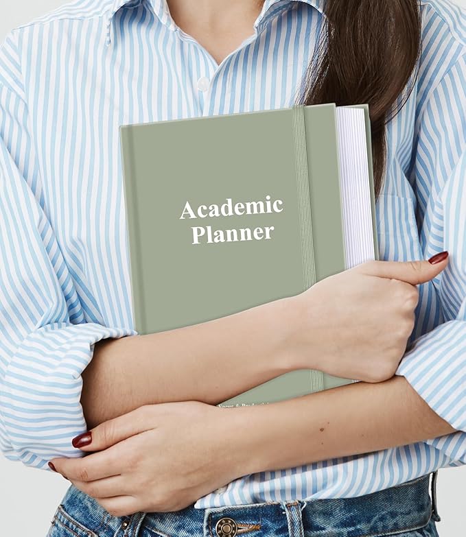 Academic Planner for 2026-2027 or Anytime – 8.5" x 11" Undated Weekly Student Planner For Homeschool, High School, College & Nursing Students, 200 Pages, Green