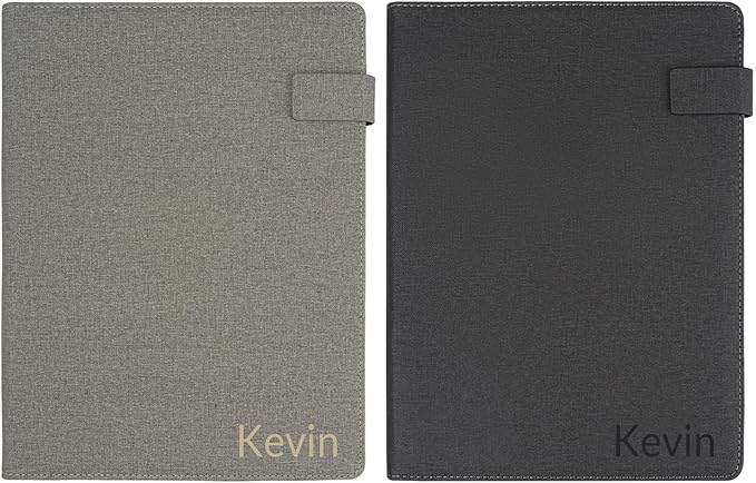 Personalized Portfolio Gift for Men, Office Gifts for Men Coworker Employee Staff Clerk, Padfolio Folder with Pocket & Card Holders, Birthday Gift for Men Husband Boyfriend Son Dad Fathers Day Husband
