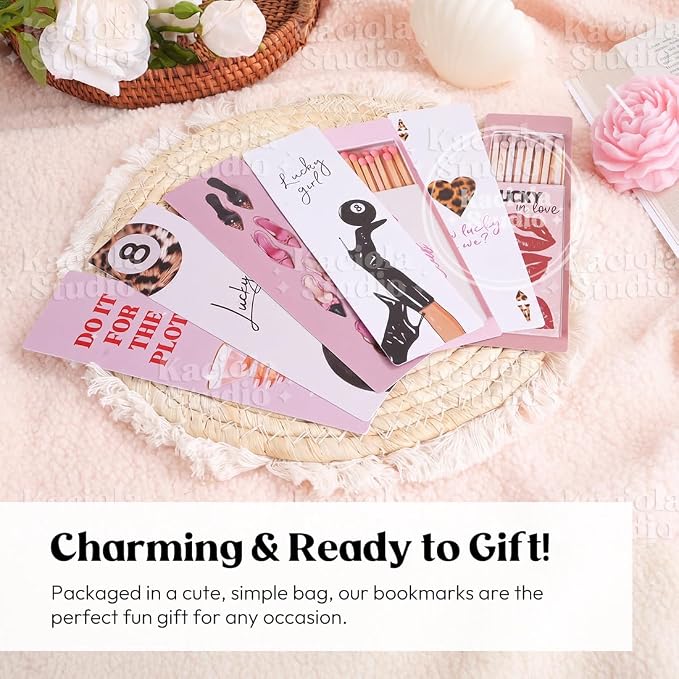 KACIOLA STUDIO 100PCS Bookmarks for Women, Sassy Theme Paper Bookmarks Bulk 6" x 2" Cute Book Marks for Reading Booklovers Students Schools Gifts (Sassy)