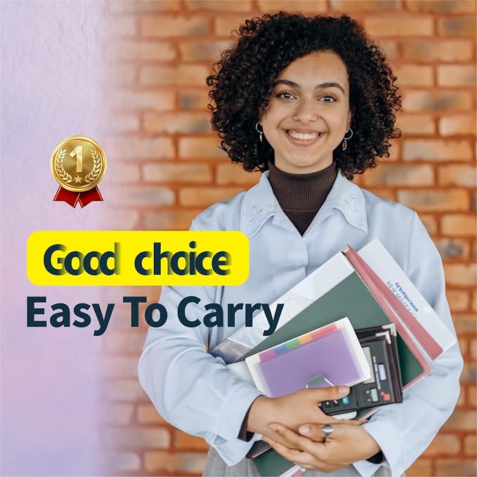 Mini Accordion File Organizer (7 inches * 4 inches) - 2 Pack 13 Pockets Expanding File Folders, Portable Receipt Organizer 100% Waterproof Plastic Receipt Organizer for Cards, Coupon, Receipt, Ticket