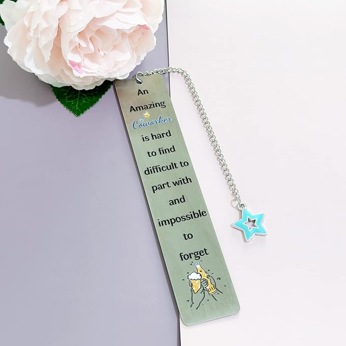 Colleague Man Bookmarks Friendship Appreciate Gifts Friends Retirement Inspirational Keepsake Birthday Christmas Long Distance Thanksgiving Best Friend Reminder an Amazing Coworker is Hard to Find