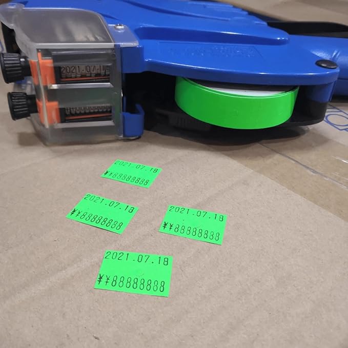 MX-6600 Price Labels | Double Line Pricemarker Labels Paper for MX-6602/YH-689/G6600/CN-6600EOS | Price Gun Stickers |10 Rolls/5000pcs, Without Gun (Green)