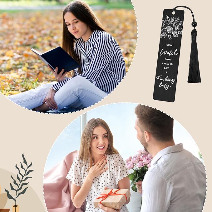 Funny Bookmark Book Lovers Gift - Dark Romance Bookmark Stainless Steel Bookmarks Birthday Gifts Women Nerd Bookish Gift Bookworm Coworker Friends Book Club Dark Romance Novel Lovers