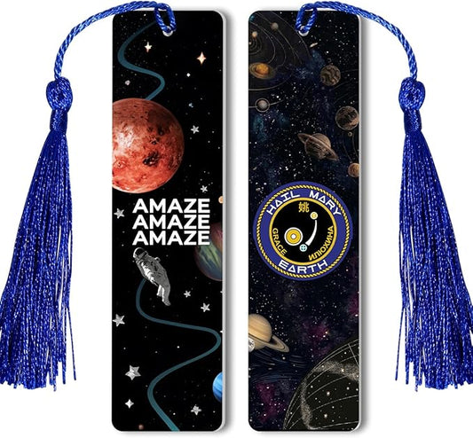 AICase for Project Hail Mary Merch Double-Sided Bookmark, for Movie Rocky Amaze Amaze Amaze Metal Bookmarks Gifts Accessories Stuff Merchandise for Fans Women Men Book Lovers Birthday Mothers Day