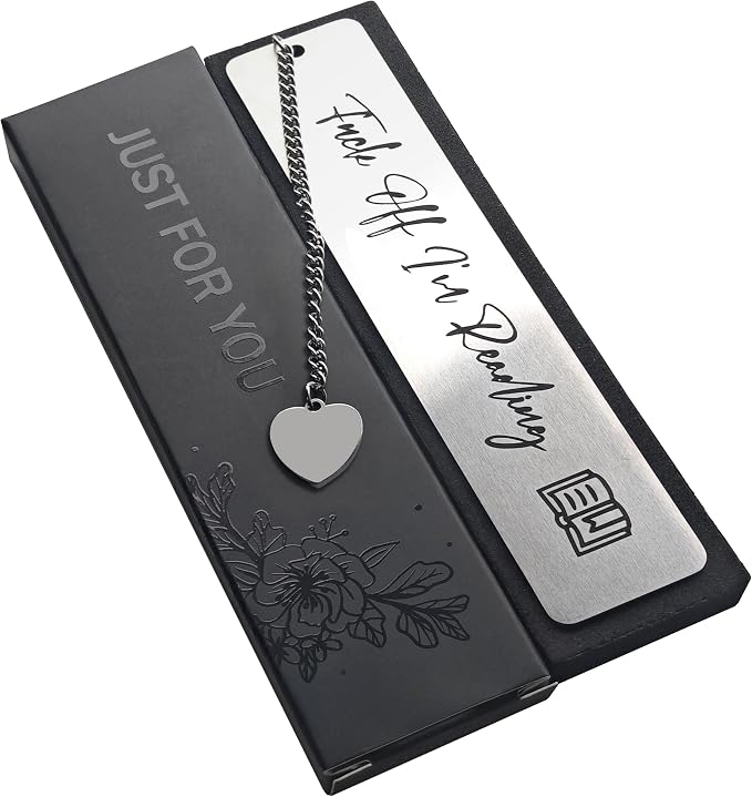Funny Bookmarks for Women, Christian Gifts for Women Readers, Metal Bookmark for Book Lovers, Christmas & Birthday Gifts for Her, Best Friend, Sister, Wife, with Gift Box, I'm Reading