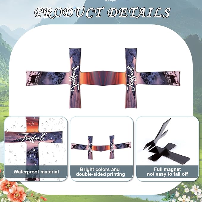 Wxiben Christian Magnetic Bookmarks Gifts - 32 Pcs Bible Verses Cross Bookmark Inspirational Religious Book Page Magnet Markers Clips for Women Men Book Lovers Reading Church Office Supplies