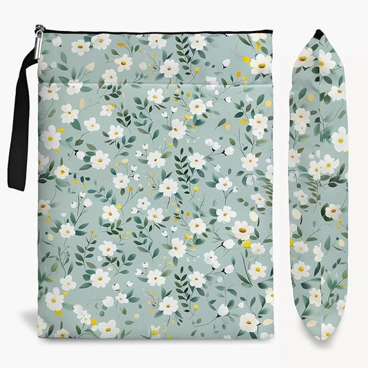 Flower Pattern Book Sleeve,Book Lovers Gifts Waterproof Book Cover for paperbacks with Zipper and Front Pocket Book Pouch for Women Teacher Birthday Graduation Christmas Gifts (Wildflower1601)