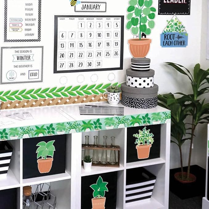 CTP Potted Plants 6" Cut-Outs Learning Décor Accents for Classroom (Creative Teaching Press 10597)