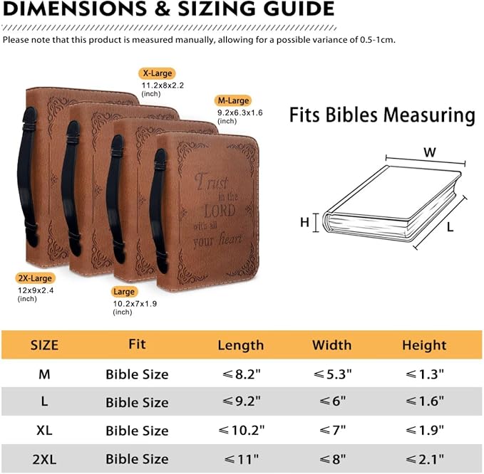 Retro Style Sunflower Bible Case with Bookmark Waterproof Bible Cover Case for Women Lightweight Bible Bag with Handle Pockets Church Book Bag Brown