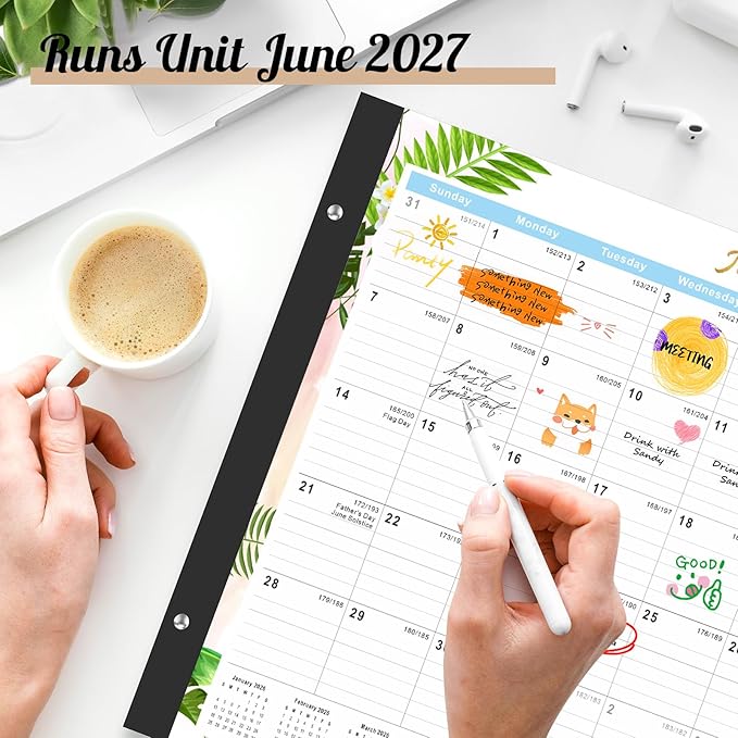 Gannyfer Desk Calendar 2026-2027 - 18 Month Large Desk Calendar 2026, Use Now to Jun 2027, 22" x 17" Desktop Pad Calendar, Office Supplies Perfect for Planning and Organizing In Your Home, School or Office