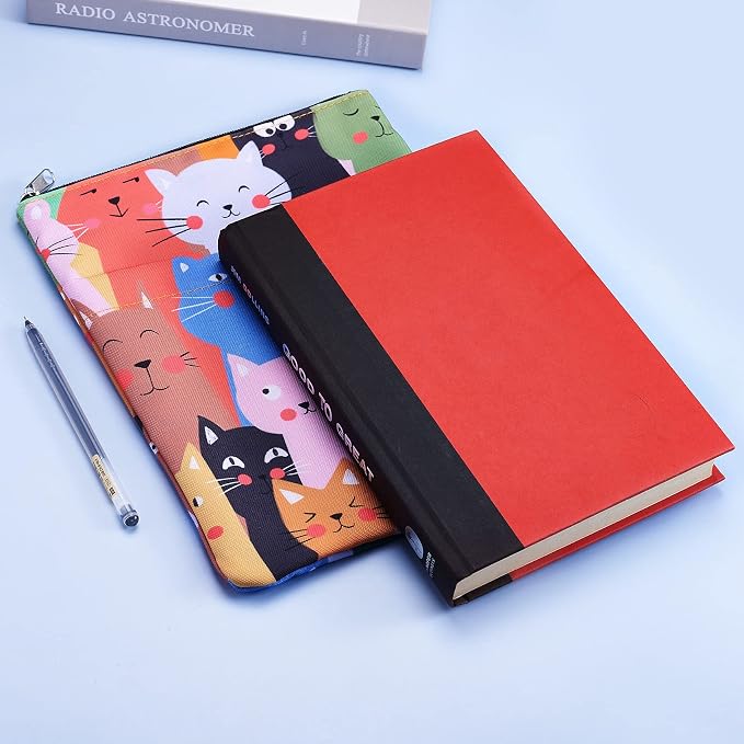 Book Sleeve for Book Lovers, Bookish Book Protector, Book Covers for Paperbacks, Washable Fabric, Book Sleeves with Zipper, Medium 11 Inch X 8.7 Inch