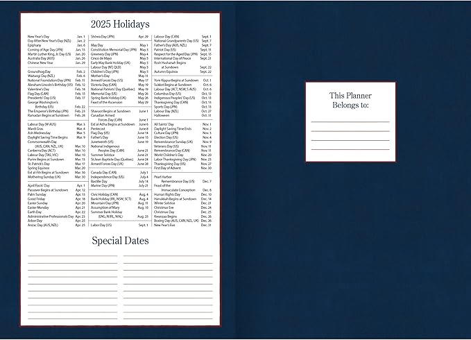 Lang, Linda Nelson Stocks 2025 Monthly Pocket Planner