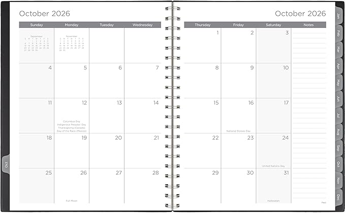 Mead 2027 Planner, Weekly & Monthly, 15-Month Oct-Dec, 8.5" x 11", Black (CRW6200527)