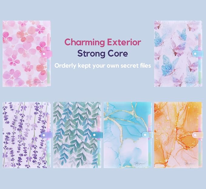 Forest Series Expanding File Folder Stylish Funky Cute Retro Document Organizer with Natural Scenes for Students,Teachers & Freelancers - Blue Butterfly