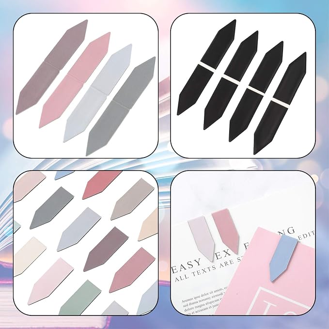 96 Pieces Arrow Shaped Magnetic Bookmark Colorful Magnet Page Markers Magnetic Page Clips for Students Teachers School Home Office Reading Supplies (Soft Color Set)