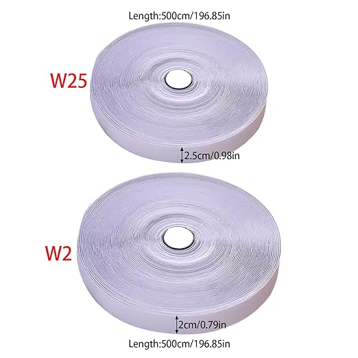 Hooked And Looped Tape Adhesive Tape 5meterLong 20mm Or 25mm Wide Back Fastening Double-Side For School Office Heavy Duty