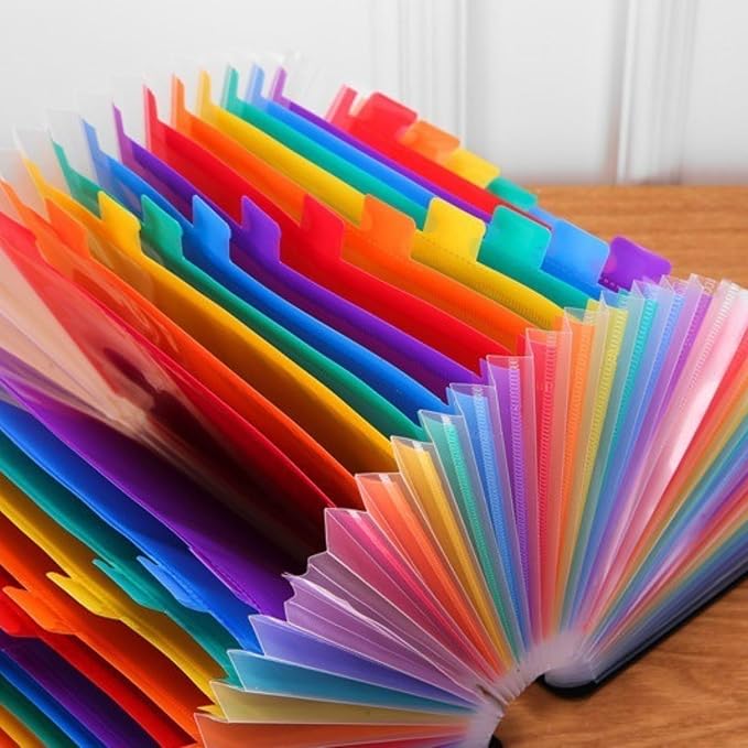 Expanding File Folder 36 Pockets, Large Capacity Multicolored Portable Accordion A4 Document Organizer – Works on Letter Size and A4 Size for Home/Office/Business/Study
