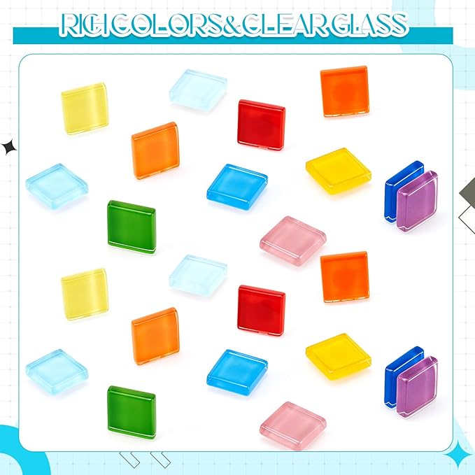 Outus 45 Pieces Vibrant Square Whiteboard Magnets 1.5 cm Refrigerator Magnets Dry Board Mini Fridge Teacher Supplies for Home Offices