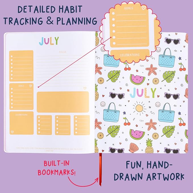 Callie Danielle Academic Planner 2026-2027, 12 Month Planner 8.5 x 11", Dated July 2026 - June 2027, Weekly & Monthly Calendars (You Can Do Hard Things)