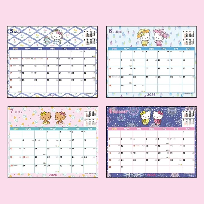 Sanrio Hello Kitty Sheet Calendar, 2026, Paper, Tabletop 622265