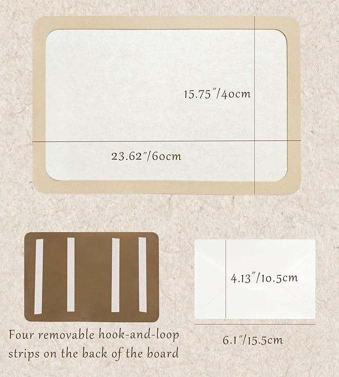 Bulletin Board 23.6×15.7 inches 129 Pcs Prayer Board Supplies Kit for Women with Board, Envelopes, Pins, Boho Decorative Stickers Cards for Home Office Classroom School Wall Art