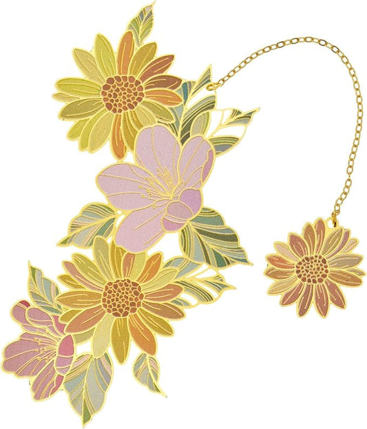 BLBMH Flowers Bookmark for Women, Mothers, Teachers - Unique Gifts, Cute & Funny Metal Book Marks for Girls & Moms - F4 Daisies