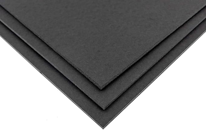 CountryArtHouse 8x12 Black Foamboards Acid-Free 3/16" Black Foam Core for Framing, Presentations, Crafts & More 100 Pack of Foam Boards