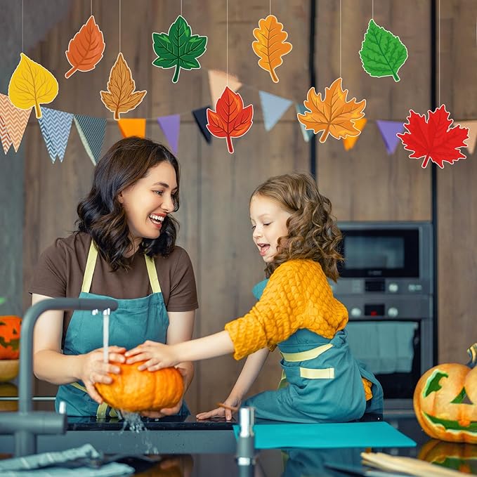Cholemy 108 Pcs Maple Leaves Cutouts Fall Classroom Decorations Autumn Bulletin Board Decor Paper Fall Leaves Cutouts Crafts for Kids Thanksgiving Holiday School Wall Home Supplies, 9 Styles