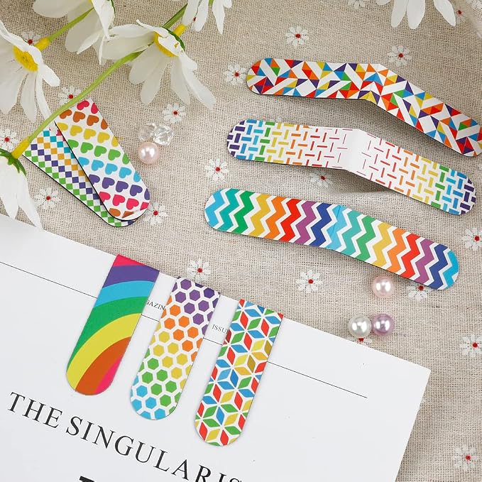 Magnetic Bookmarks - 15PCS Colorful Irregular Cute Magnet Bookmark Clips for Women, Men & Kids (Style-2)