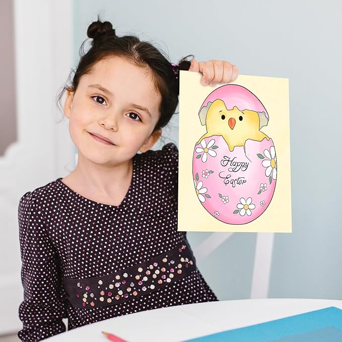 COCHIE 36PCS 8x10 Inches Easter Coloring Pages for Kids, Bulk Color Your Own Spring Paper Crafts Party Favors, Small Coloring Sheets Easter Basket Filler Gifts