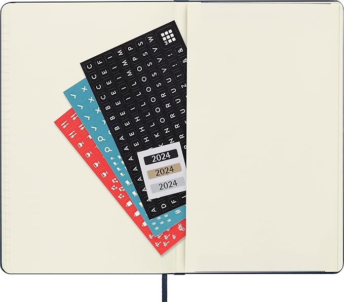 Moleskine 2023-2024 Weekly Planner, 18M, Large, Black, Hard Cover (5 x 8.25)
